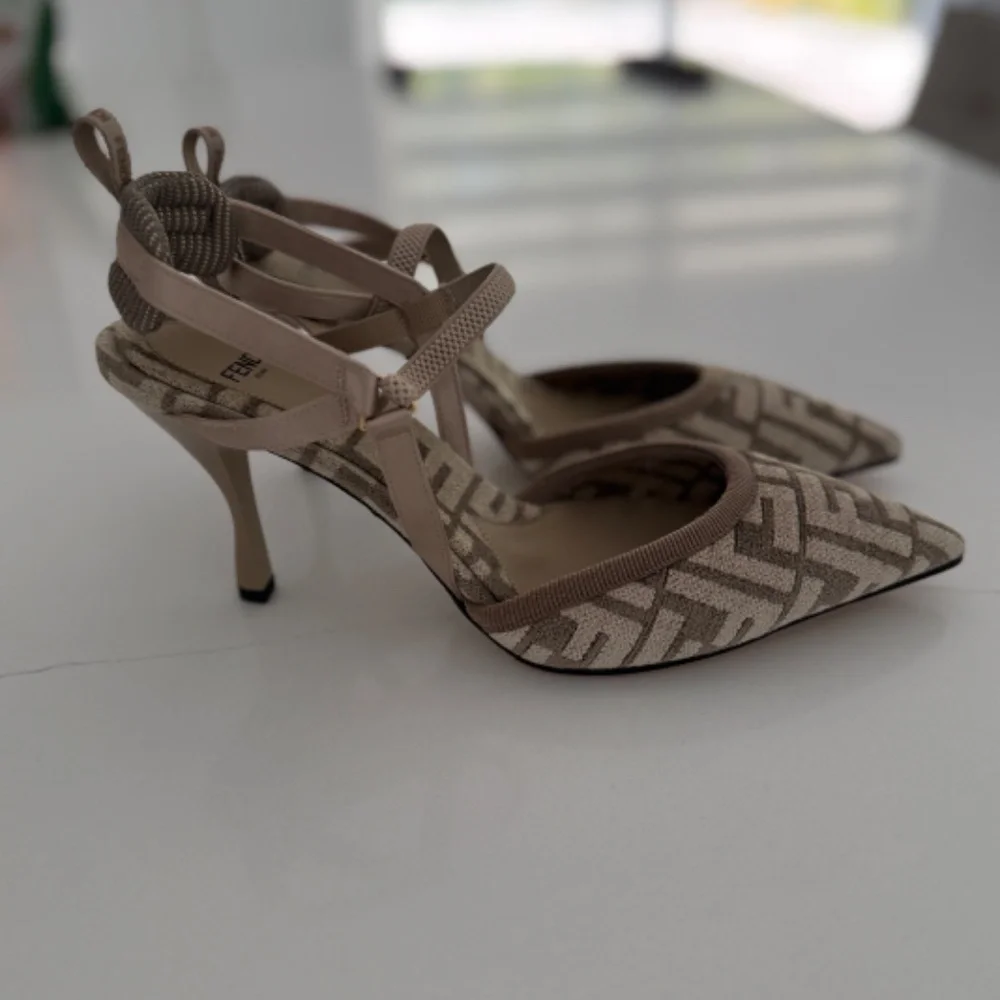 FENDI Colibri Lite 55mm Monogram Pumps Heels Shoes - Picture 3 of 11